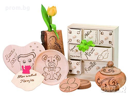 пирограф с 9 накрайника, печати, гравиране, накрайници, Германия, снимка 4 - Инструменти за гравиране - 35355796