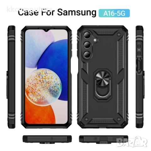 Samsung Galaxy A16 5G / A16 4G Удароустойчив Ring Holder2 TPU + PC Калъф и Протектор, снимка 6 - Калъфи, кейсове - 52238071