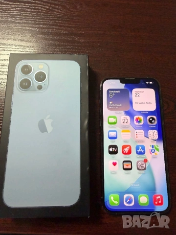 Iphone 13 Pro Max 128GB Sierra Blue, 87% батерия !!ПЕРФЕКТЕН!!, снимка 3 - Apple iPhone - 53191975