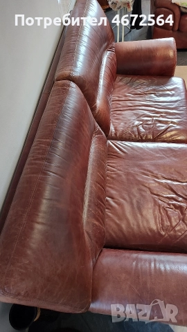 Кожени дивани тройка и двойка , снимка 7 - Дивани и мека мебел - 52974987