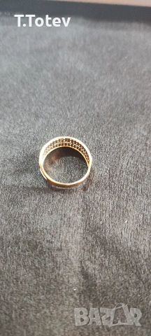 Златен дамски пръстен -14к -2гр, снимка 3 - Пръстени - 53451245