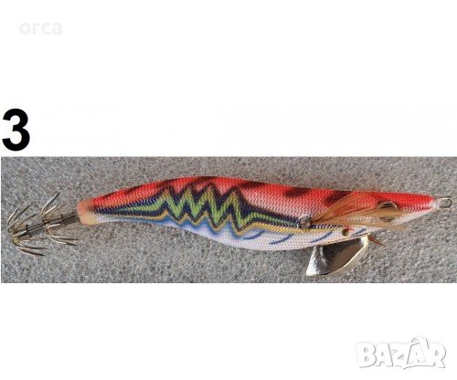 Калмарка с тракалка за морски риболов - калмариера HAND MADE SQUID GAME, снимка 3 - Такъми - 44033054