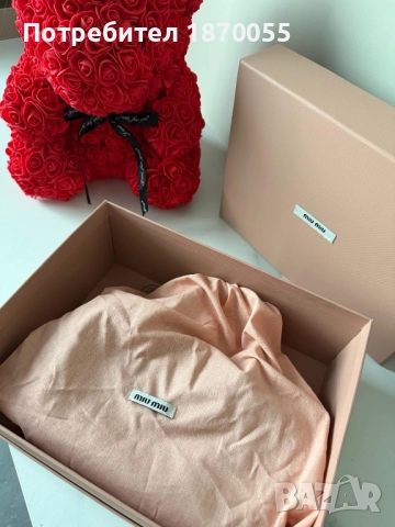 Оригинална кожена чанта Miu Miu Arcadie, снимка 6 - Чанти - 52875371