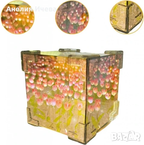 Нощна лампа лале , снимка 4 - Лед осветление - 50984297
