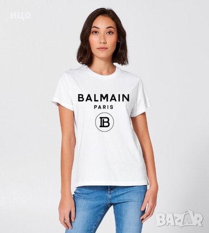  Дамска тениска BALMAIN Paris принт , снимка 2 - Тениски - 28093398