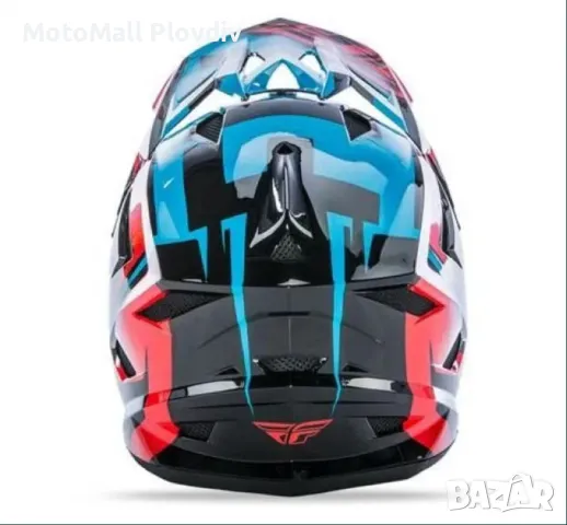 Шок цена!!! fly racing default teal red каска крос мотор мото кро, снимка 2 - Аксесоари и консумативи - 49179447
