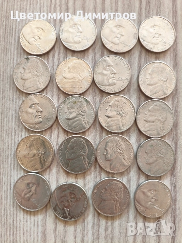 1 цент, 1 дайм, 5 цента САЩ различни години, снимка 8 - Нумизматика и бонистика - 52839163