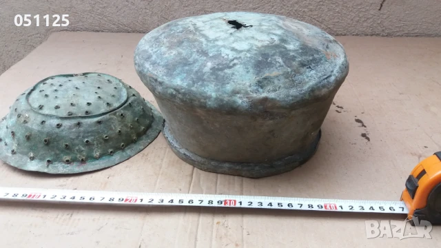 ковано възрожденско бакърче за вино с цедка , снимка 14 - Антикварни и старинни предмети - 50596590