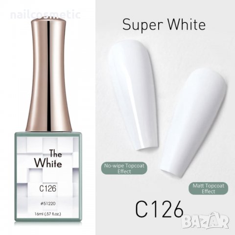 Canni Uv&Led THE WHITE серия гел лак 16 МЛ, снимка 8 - Продукти за маникюр - 32816986