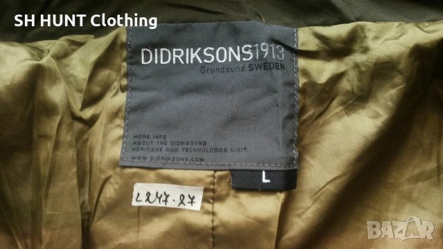 DIDRIKSONS SWEDEN STORMsystem Waterproof Jacket размер L за лов риболов яке водонепромокаемо - 1681, снимка 14 - Екипировка - 52829395