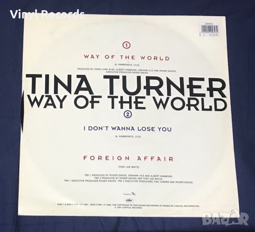 Tina Turner – Way Of The World, Vinyl 12", 45 RPM, снимка 2 - Грамофонни плочи - 44018178