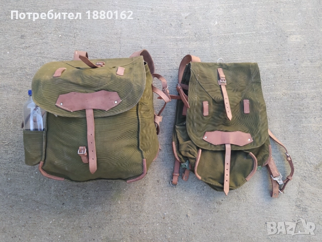 Военни брезентови раници ГДР от 1964 година 