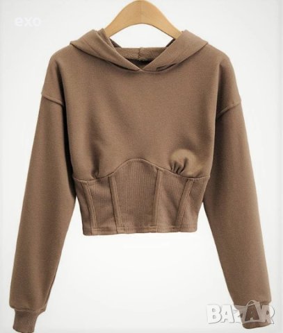 Дамски суичър, топ корсет, Къс суичър, снимка 3 - Блузи с дълъг ръкав и пуловери - 43238547