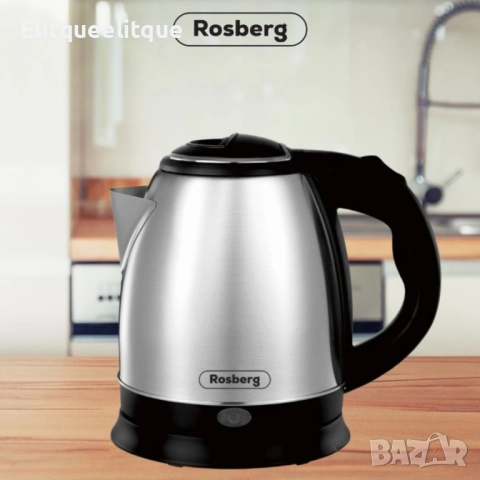 Електрическа кана Rosberg, 1500W, 1 л., Корпус неръжд. стомана, S/S,2 ГОДИНИ ГАРАНЦИЯ, снимка 6 - Друга електроника - 52182578