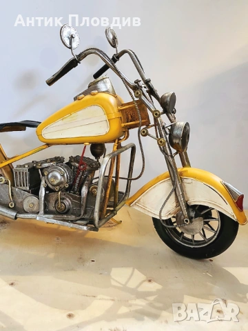 Метална ретро фигура на мотор в мащаб, снимка 3 - Колекции - 53382230