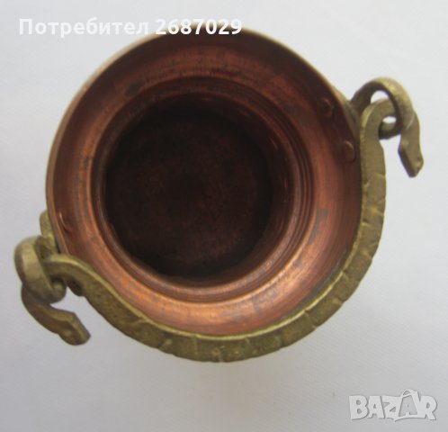 3 бр менчета и японски чайник, менче бакър съд метал, снимка 6 - Антикварни и старинни предмети - 28924399