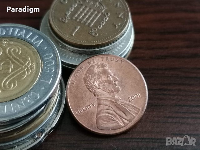 Монета - САЩ - 1 цент | 2001г., снимка 2 - Нумизматика и бонистика - 35368461