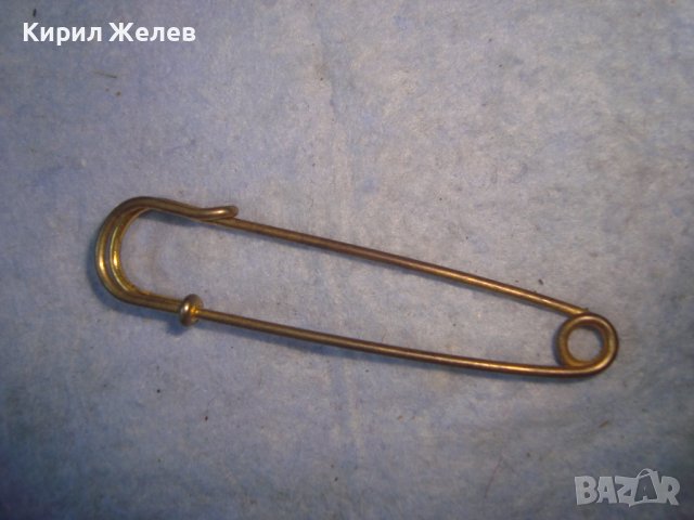 СТАРА БРОНЗОВА ПОЗЛАТЕНА РЕТРО ФИБУЛА АРТ ИГЛА РЪЧНА МАЙСТОРСКА ИЗРАБОТКА 29044, снимка 4 - Антикварни и старинни предмети - 37635187