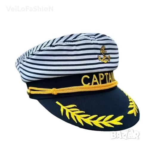 Нова капитанска шапка на райе Captain с Котва, снимка 8 - Шапки - 51030190