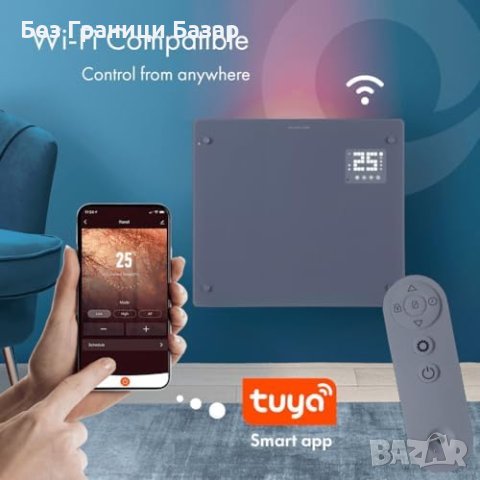 Нов Wifi интелигентен електрически нагревател радиатор печка стая, снимка 7 - Отоплителни печки - 43687900