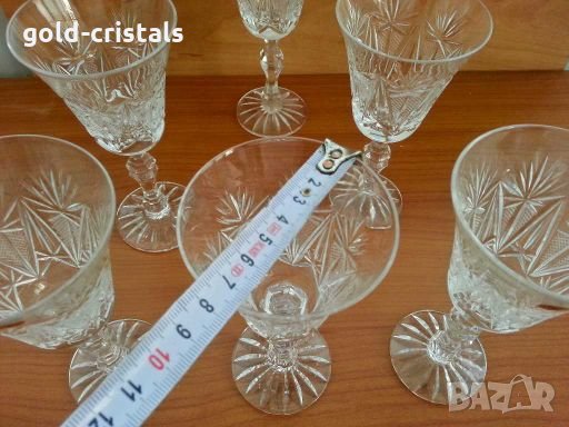  кристални чаши , снимка 7 - Антикварни и старинни предмети - 28757164