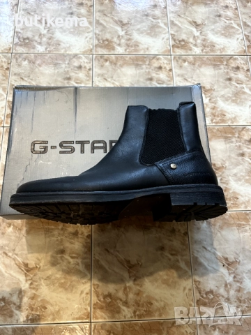 Оригинални мъжки черни боти ботуши обувки G-STAR - размер 43 като нови