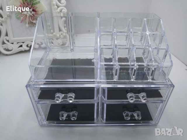 Функционален прозрачен органайзер за гримове в две части, снимка 9 - Други стоки за дома - 52895035