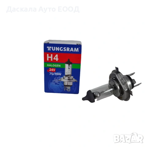 1бр. халогенна крушка TUNGSRAM, 24V, Н4, 75/70W