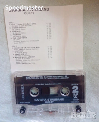 Barbra Streisand - Guilty, снимка 2 - Аудио касети - 51791291
