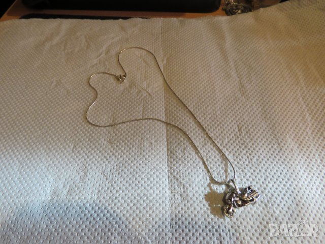 Рокерски медальон Сребърен мотор  със синджирче - моторджийски, мото аксесоари среброр, снимка 2 - Колиета, медальони, синджири - 35058696