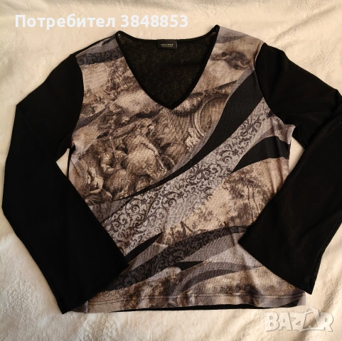 Черна блуза с дълъг ръкав 