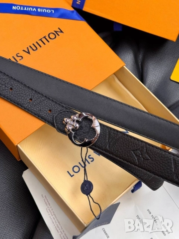 Колан+сертификат+торбичка от естествена кожа в кутия miu miu louis vuitton 2,7см, снимка 6 - Колани - 52013805