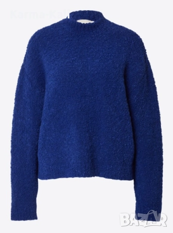 блуза поло в красив син цвят с вълна, снимка 2 - Блузи с дълъг ръкав и пуловери - 52988129