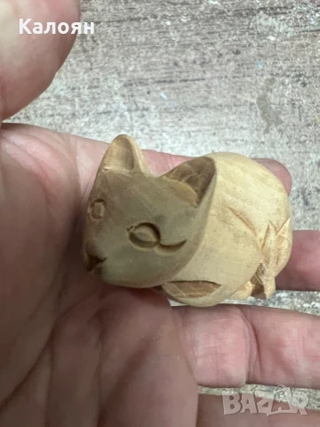 Дървена котка - ръчна изработка , снимка 4 - Други ценни предмети - 51112416