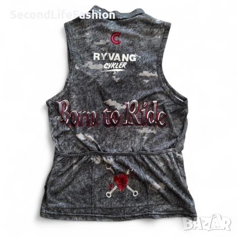 Винтидж колоездачна фланелка без ръкави Cannondale Born To Ride, дамски размер M, снимка 7 - Други спортове - 53155699