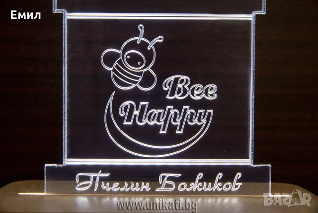 Настолна лампа пчелен кошер - подарък за пчелар, снимка 2 - Настолни лампи - 26685799