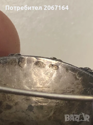 Стара маркирана сребърна брошка, снимка 7 - Антикварни и старинни предмети - 51020755