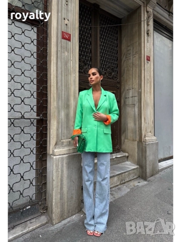 Дамско Сако Цвят Мента , снимка 4 - Сака - 52221434