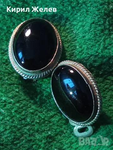 SEZGIN 925 СРЕБЪРНИ КЛИПС ОБЕЦИ СРЕБРО 925 с ШЛИФОВАН ЧЕРЕН ОНИКС Клипсовете са стоманени 49364, снимка 18 - Обеци - 49351411