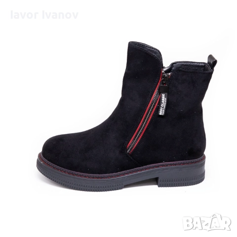 Дамски топли боти от велур - НИСКА ЦЕНА - ВИСОКА КАЧЕСТВО, снимка 2 - Дамски боти - 51641913