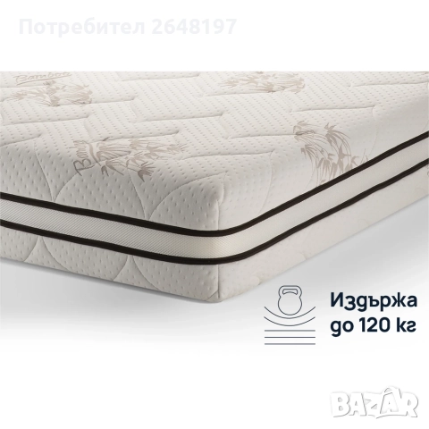 НОВ Матрак Sleepy Bamboo 7 160/200, снимка 5 - Матраци - 52679621