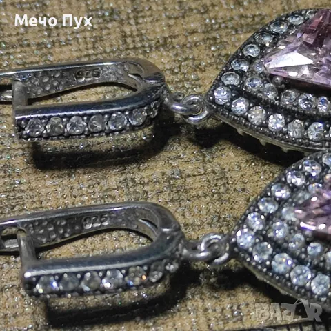 Сребърни обеци (159), снимка 6 - Обеци - 48349800