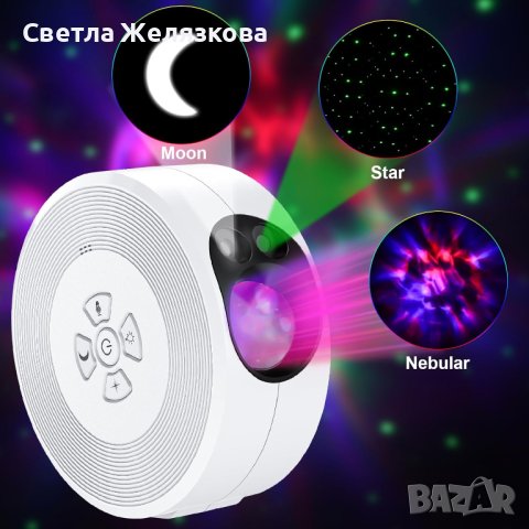 3D Led проектор тип Звездно небе с дистанционно, детска нощна лампа, снимка 2 - Плейъри, домашно кино, прожектори - 44098286