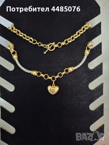 ЗЛАТНО КОЛИЕ МОДЕЛ СЕВГИ , снимка 3 - Колиета, медальони, синджири - 50455879