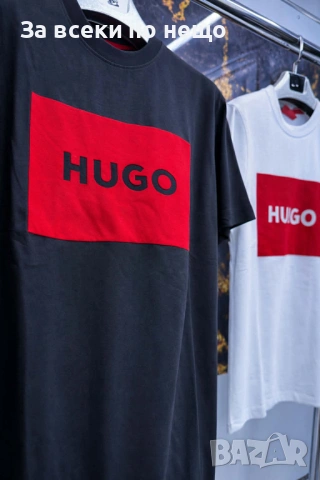 Hugo Boss Мъжка Черна Тениска👕Мъжка Блуза С Къс Ръкав В Черен Цвят Хуго Бос Код Модерно9