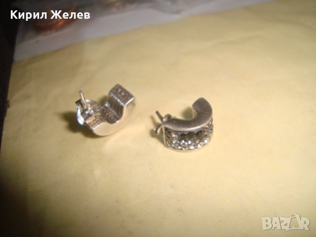 КРАСИВИ ВИНТИДЖ СРЕБЪРНИ ОБЕЦИ с ЦИРКОН и МАРКАЗИТ 925 СРЕБРО 20532, снимка 8 - Обеци - 32991397