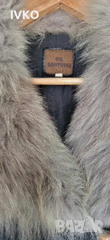 Кожено яке Gil Santucci,сребърна лисица S/M, снимка 2 - Якета - 52372024