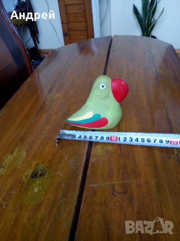 Стара играчка папагал #3, снимка 3 - Антикварни и старинни предмети - 28539698