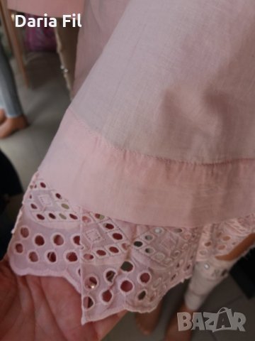 ПРОМО!! УНИКАЛНО КРАСИВА РИЗА/БЛУЗА в розово с дантела 2ХЛ/3ХЛ размер, снимка 3 - Ризи - 28696846