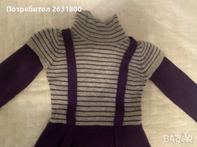 Зимна оригинална рокля "АRMANI"-3г., 100 см, снимка 2 - Детски рокли и поли - 43821836